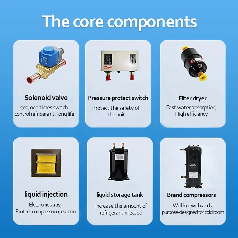 10Hp Condensing Unit  Semi Hermetic Compressor Air Cooled Chiller Condensing Units
