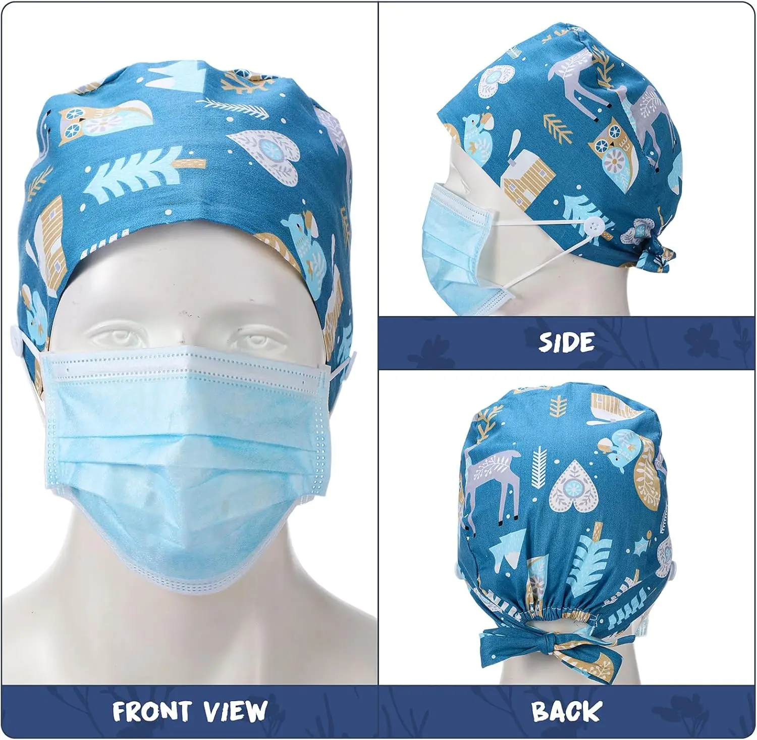 VIAOLI Adjustable Scrub Cap – Unisex Medical Hat For Nurses, Doctors, Chefs & More - View #5