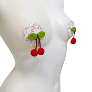Shiny Sequin Sexy Breast Petal Stickers Reusable Silicone Adhesive Sparkly Multiple Designs Pasties Fashionable Nipple Cover