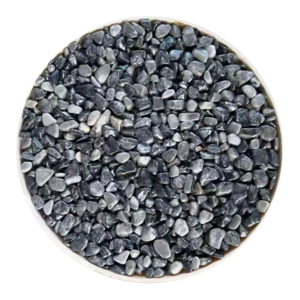Dark Grey Natural Stone Pebble Pea Gravel for Construction