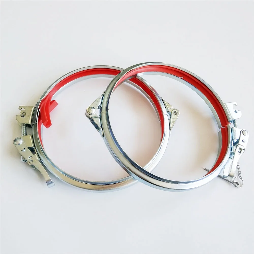 Quick Release Rapid Lock Duct Ring Clamp 80-600mm OEM Dust Collection Pipe  Fittings