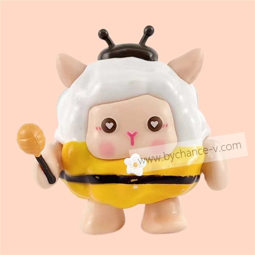 Cosplay Baby Lamb Designer Toy Adorable Sheep in Different Costume Plastic Figure Animal Theme Blind Box Toy