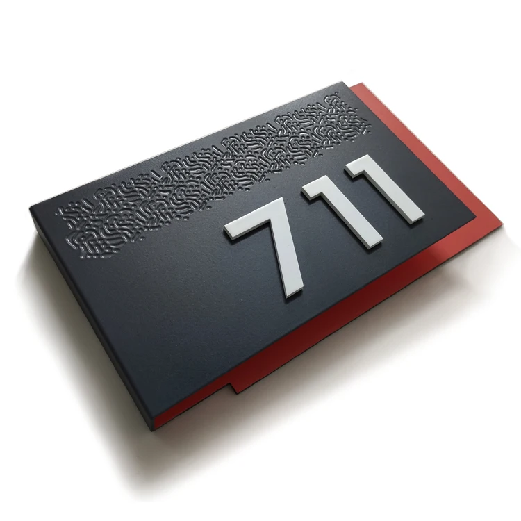 Brandnewsign House Number Plate Metal Number Letter Sign Custom Design Factory Outlet Door ADA Sign Brallie Sign