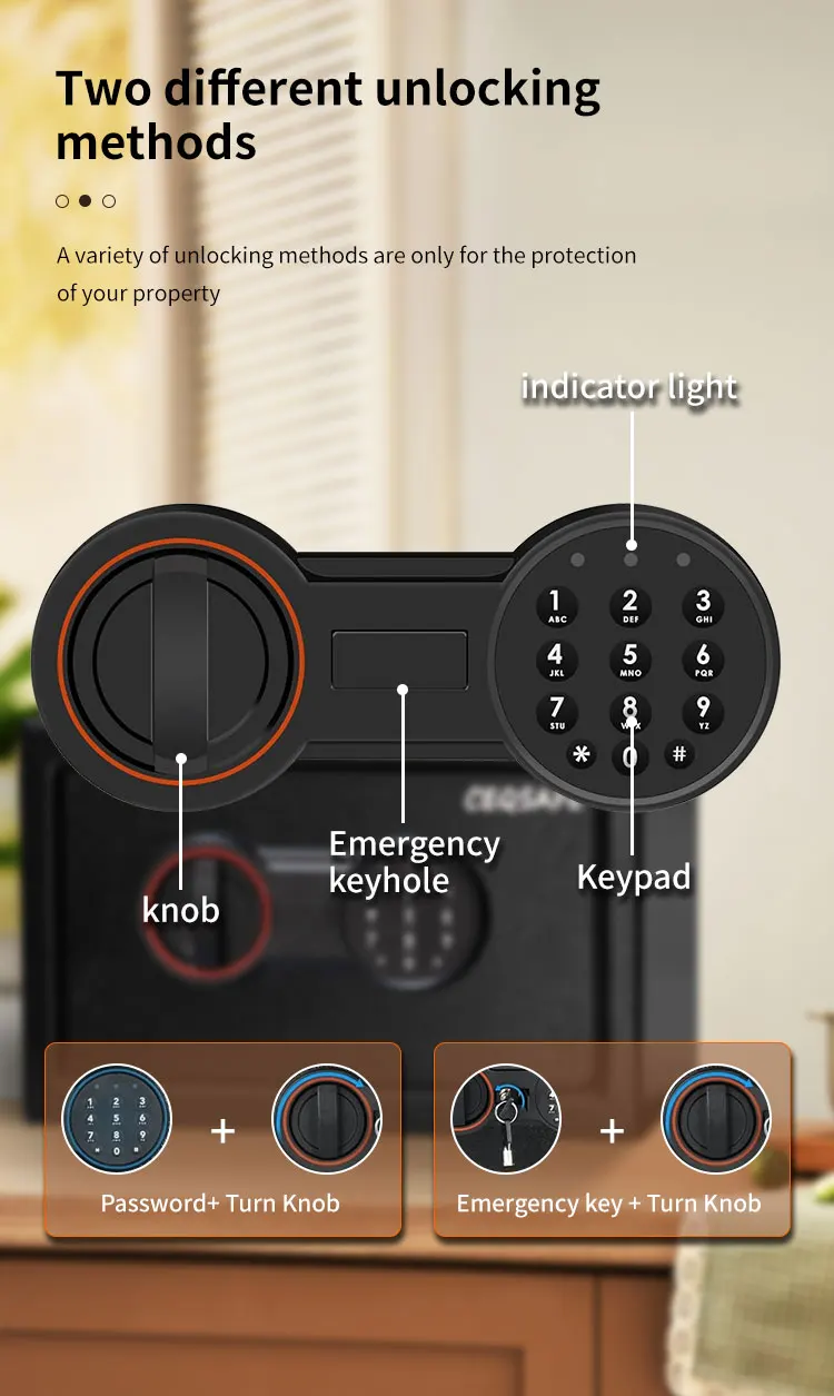 CEQSAFE Small Mini Eletronic Deposit Digital Password Lock Safe Box for Money details