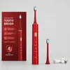 Rouge (Manche en alliage d'aluminium) - 2 Têtes de brosse