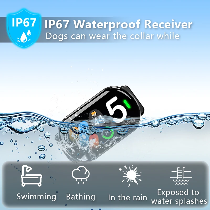 BR02 Rechargeable Magnetic Bark Collar IP67 Waterproof Anti-Barking Vibrating Shock Collar with Fashion Style Discounted Sale