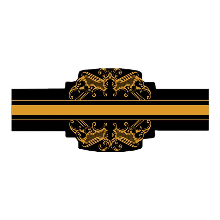 全息标签雪茄金箔全息烫印雪茄带绿色贴纸雪茄环印花