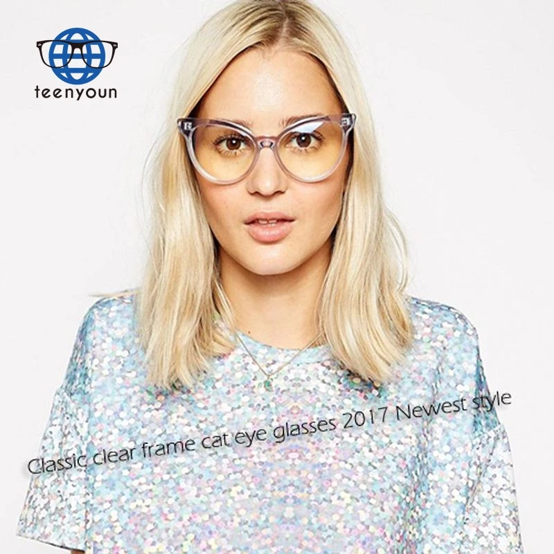Transparent Cat Eye Glasses Fashionable Eyewear SS222