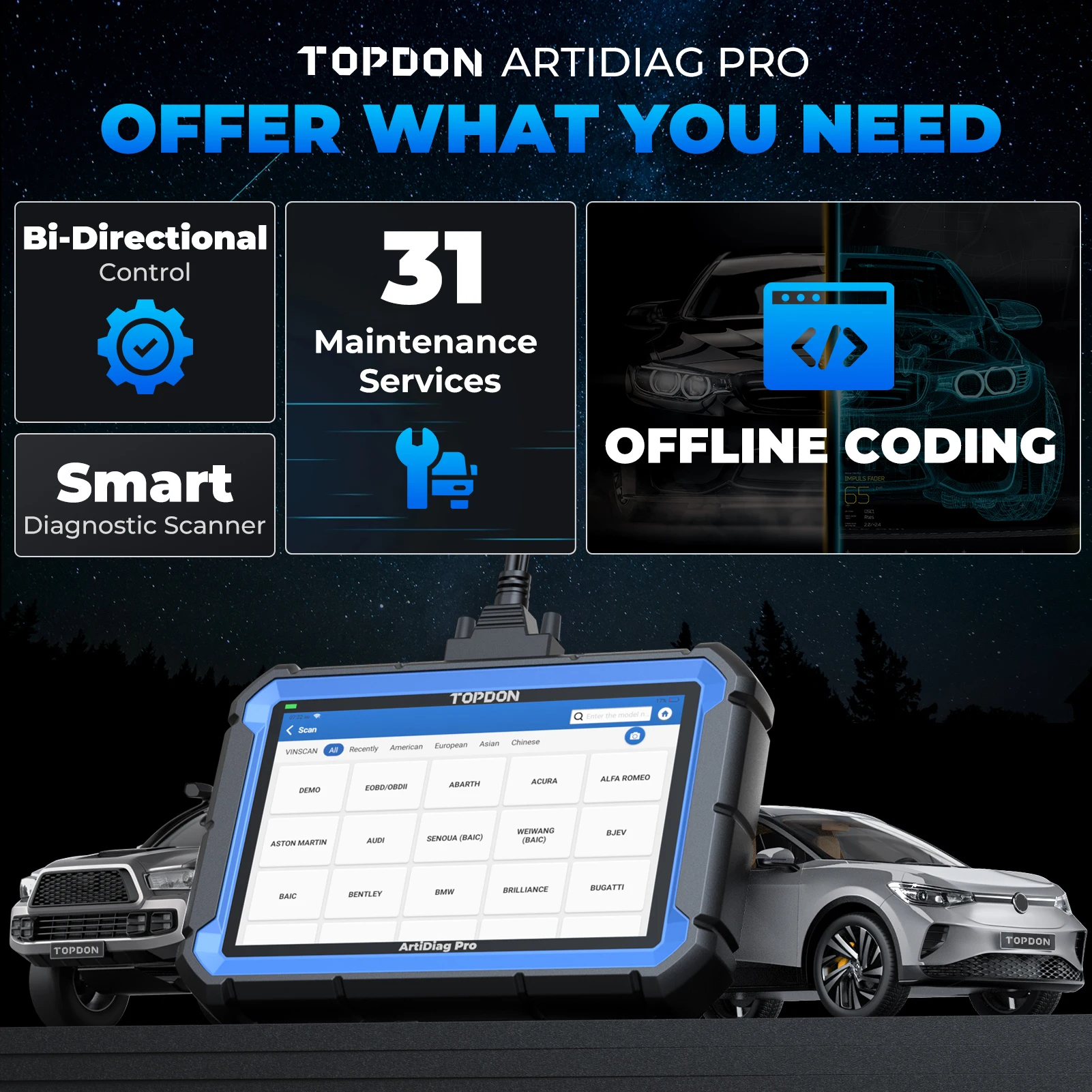 Latest Version Artidiag Pro Topdon All System Car Diagnostic Tool Free