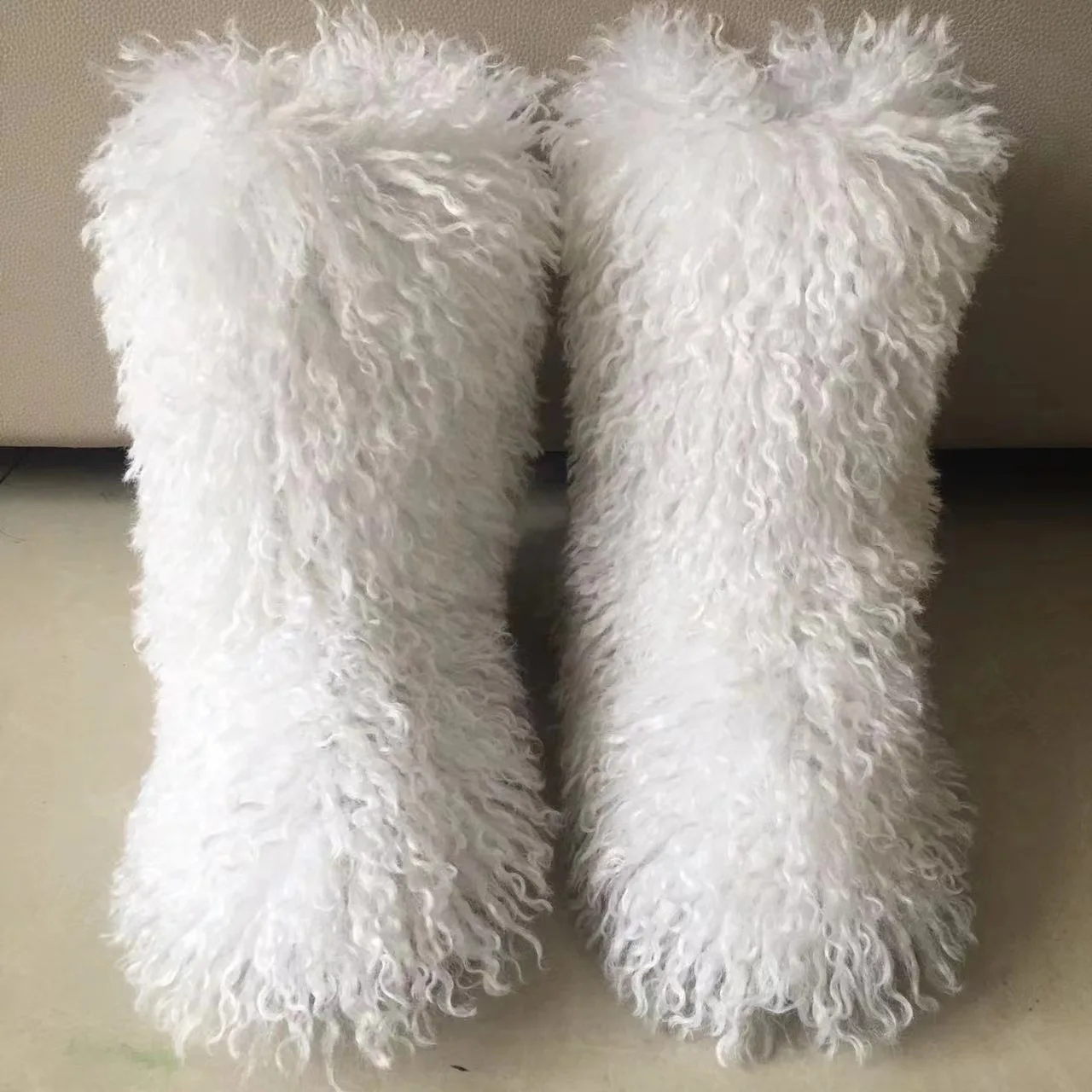 Wholesale 2023 new Custom Winter Mongolian snow boots for women casual ski  shoes warm Rubber flat footwear ladies fluffy faux fur boots From  m.