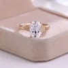 14K yellow gold lab diamond ring