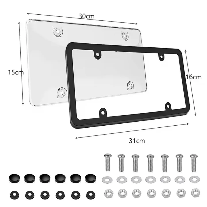 Digital Blank Plastic Tin Black Eu Usa Car License Plate Covers For Red Light Camera Buy