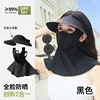 Gorro desmontable, protector de cuello y protector facial (negro)