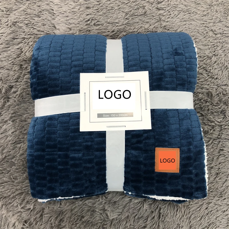 Двойные сверхтяжелые простые Стильные настраиваемые норковые жаккардовые плюшевые одеяла для зимы