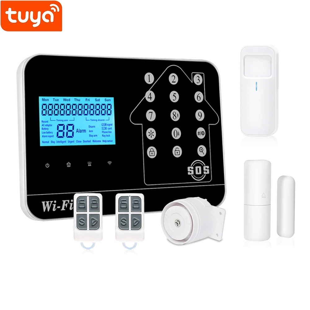 New Design Wireless WiFi Home Security System/Wireless Home Alarm Kit/Sim Card GSM Burglar Alarm WiFi Alarm System