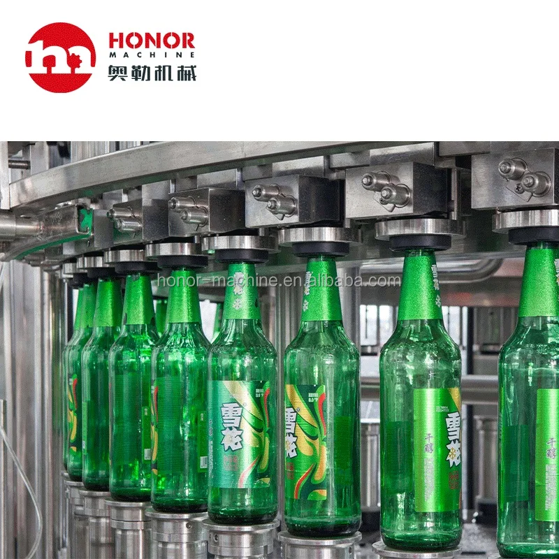 Automatic Glass Bottle Wine Processing Plant Equipment Whisky Vodka Beer Production Line Filling Making Bottling Machine