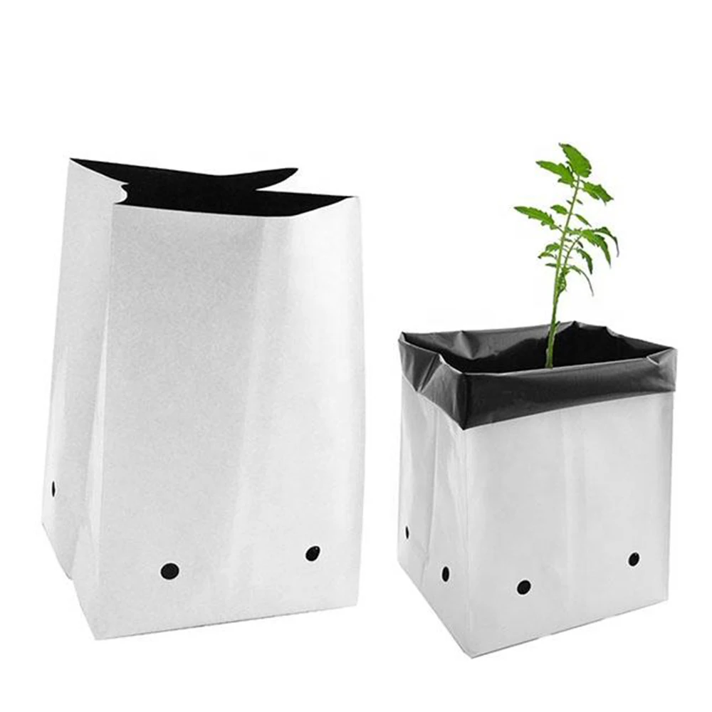 1/2/3/5/7  Gallon Anti-UV Plastic Nursery Bag Black Open Top Polyethylene Grow Bag for Greenhouse Planting