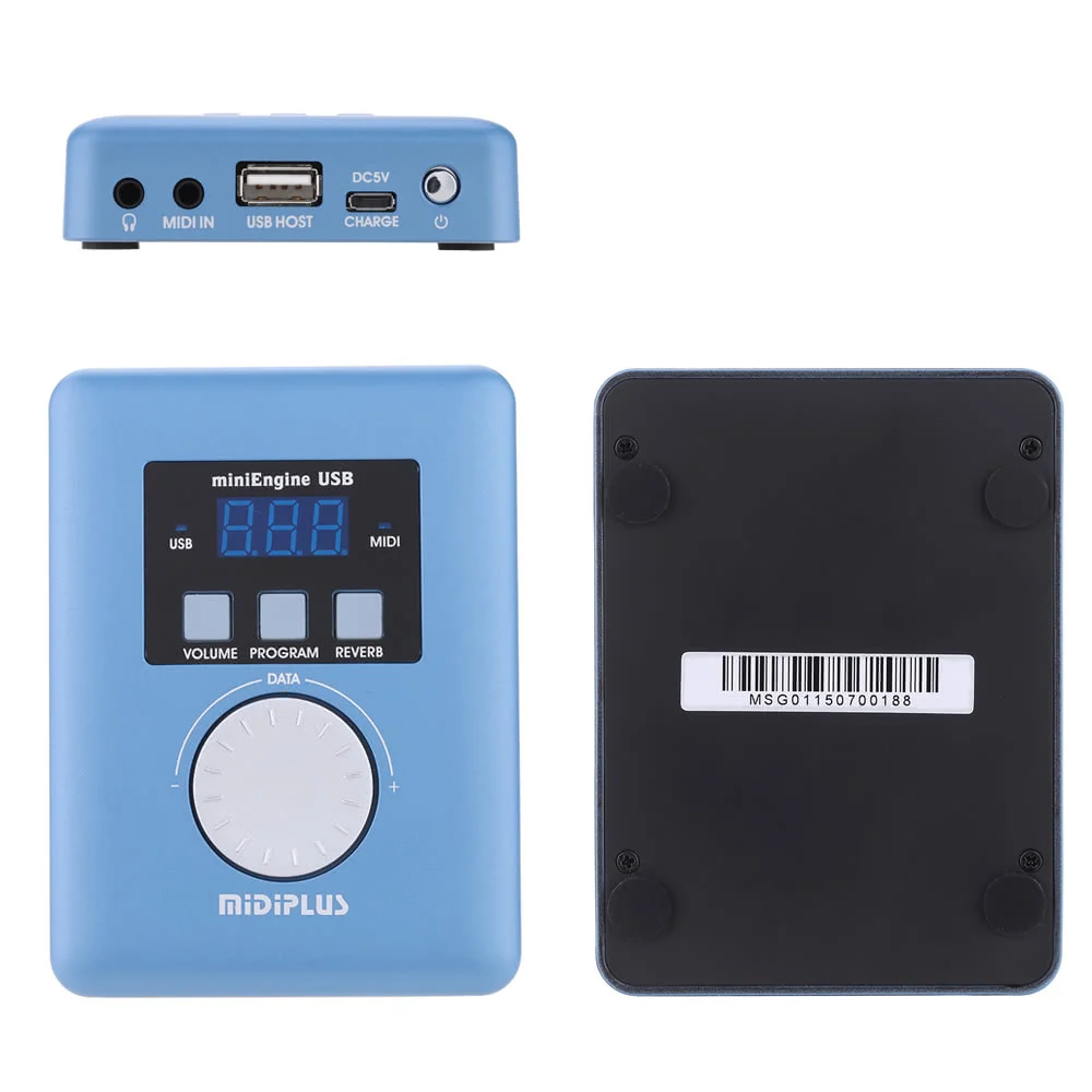 Portable Usb Midi Synthesizer With 16-bit Sampling & Battery Pack