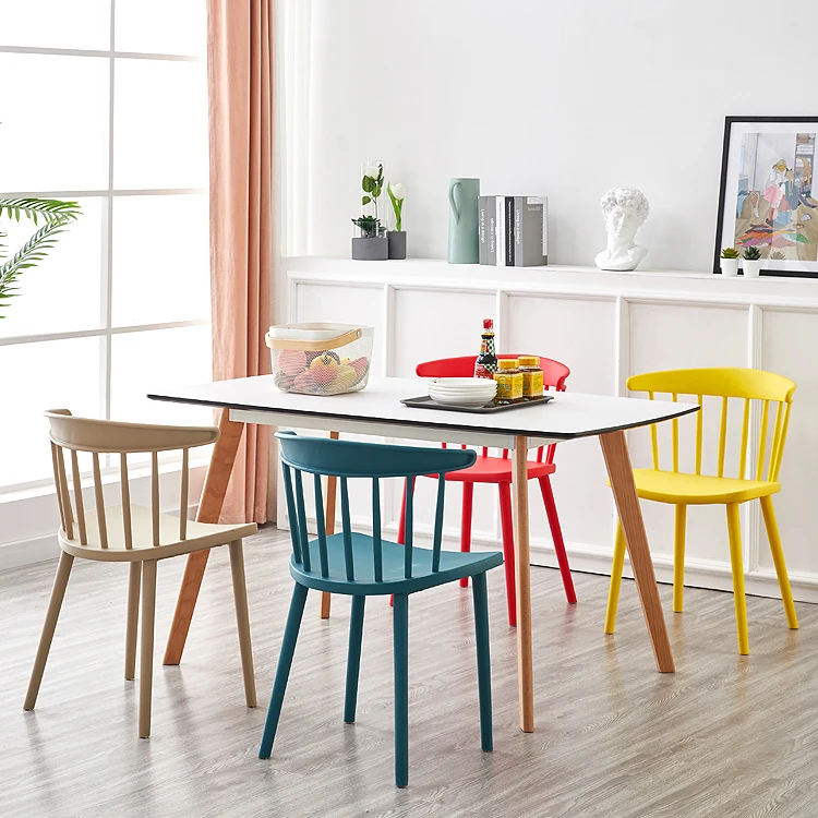 New Design home furniture stackable Simple Chair PP Plastic Restaurant Dining Chair.