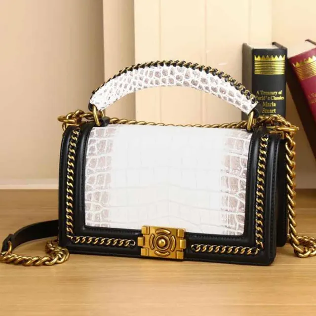 New Cowhide Leather Crocodile Embossed Fashion Genuine Leather Women's Bag - Versatile Shoulder Crossbody Bag Wholesale