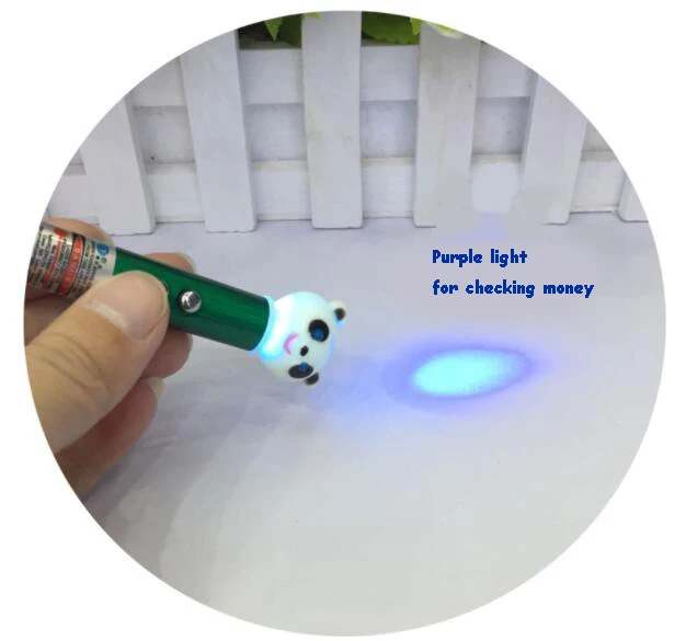 Keychain Cat Toy Laser Pointer Led Light Purple Light for Banknote Inspection