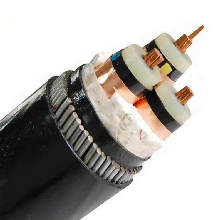 Yjv22 Yjv32 Cu/XLPE/PVC/Swa/PVC 25mm 50mm 95mm 185mm Cabo Elétrico 35kv Preço XLPE Cabo De Alimentação De Alta Tensão
