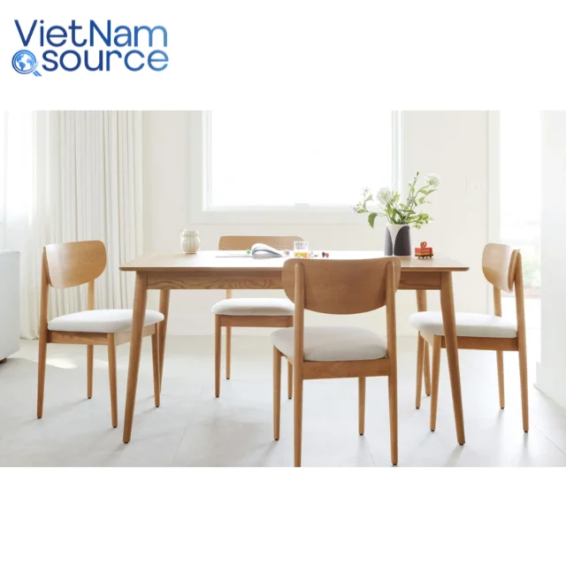 High-End Extendable Table for Dining Room - Sliding Extension Dining Table with Smart Mechanism - Vietnam Factory Dining Table