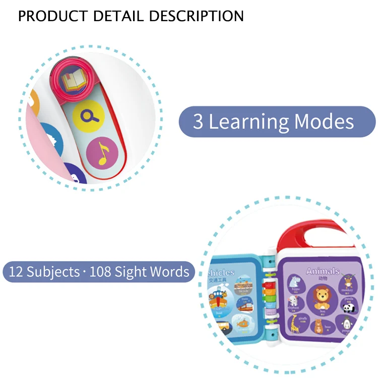 Обучающая машина 108 английских слов с обучающей книгой bluetooth