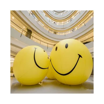Commercial Grade  Logo Cartoon Characters Decoration Advertising Inflatable Smile Hot Air Balloon