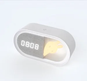 Digital Clock with Night Light Kids Night Lamp for Bedroom Clock Lighter Built in Rechargeable Battery