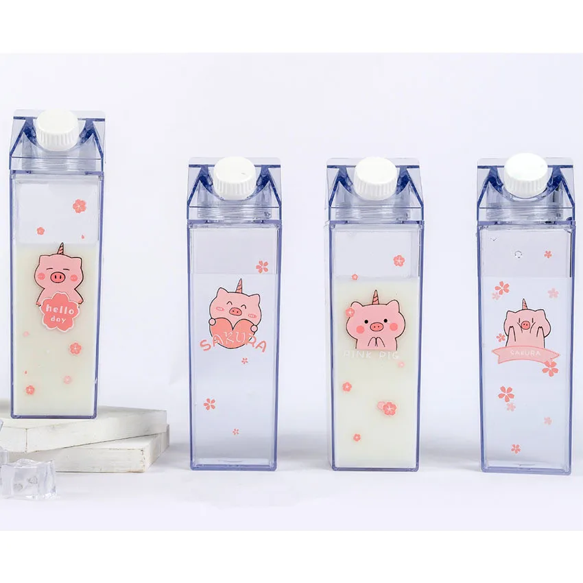 Customized Milk Carton Plastic Water Bottle