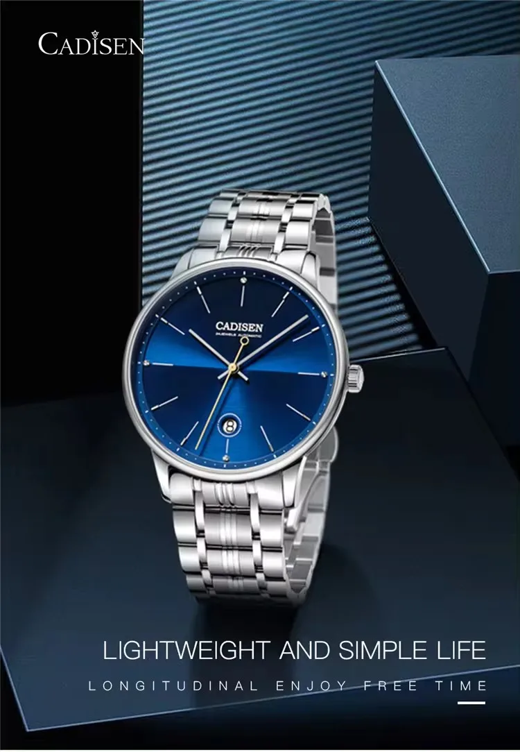 CADISEN 8166 Men Automatic Mechanical Watch Waterproof Simple Business Watch Relojes Para Hombre