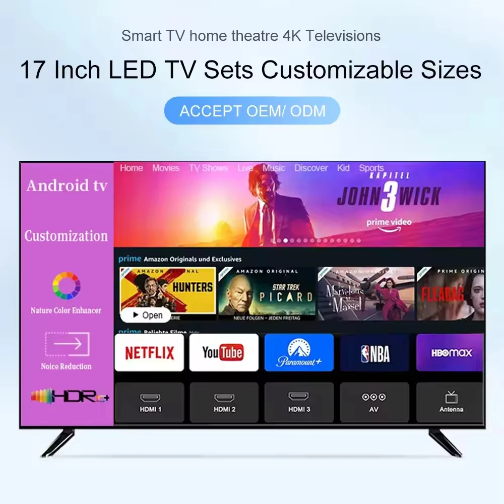 32インチ フレームレス Android スマートテレビ LED ゲームモード搭載 