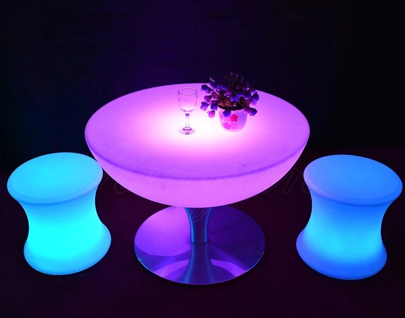 Bar furniture set / led light up bar table