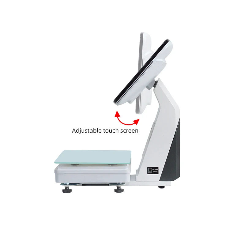 ZHONGJI Touch Screen Cash Register with Weighing Scales Supermarket POS System