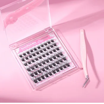 Wholesale individual lash clusters eyelash extention professional diy lash extension kit segment cluster lashes