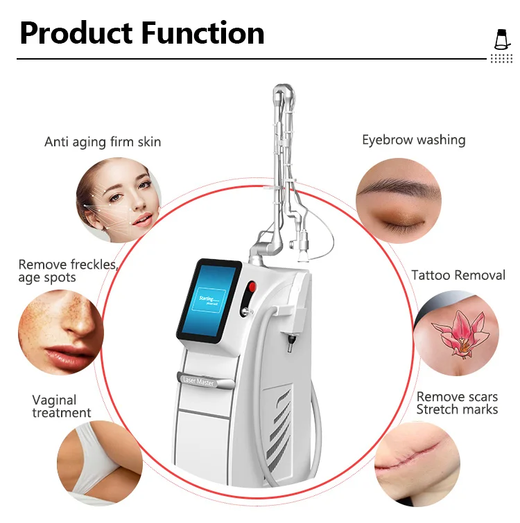 Vertical Fractional Co2 Laser And Picoseond Laser Within Two Handles Cutter Fractional 4D Q-Switched Nd Yag Laser Series Co2 Cutting Machine 10