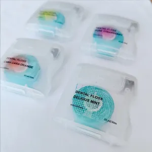 Daily Care Unique Coconut Oil Dual Colors Dental Floss Shred Resistant 4 Flavor Options Polyester Floss for Teeth Cleaning