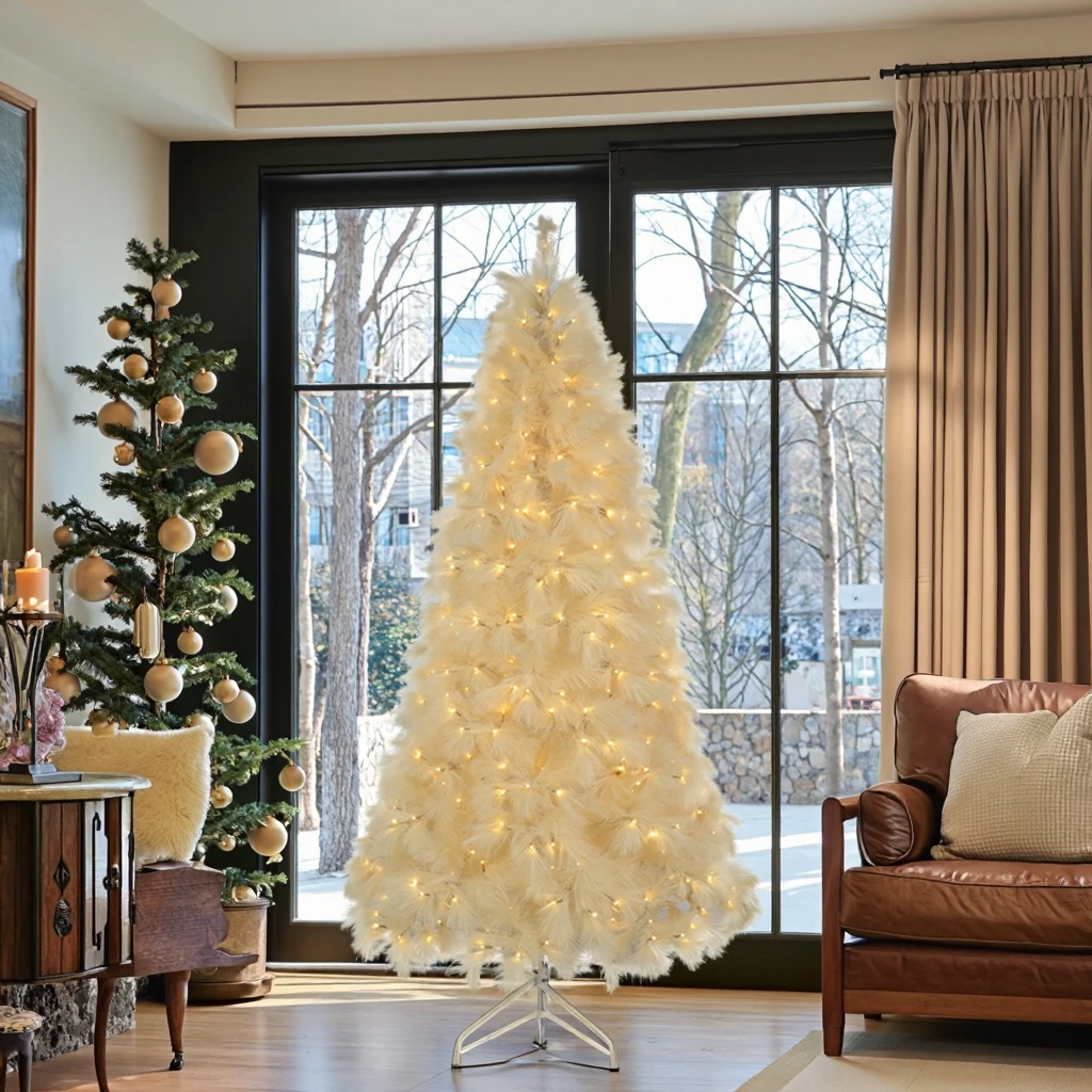 Luxury Artificial Eco Friendly Feather Christmas Tree Crafts Gifts Christmas Tree Decoration for Indoor &Outdoor Home Decor