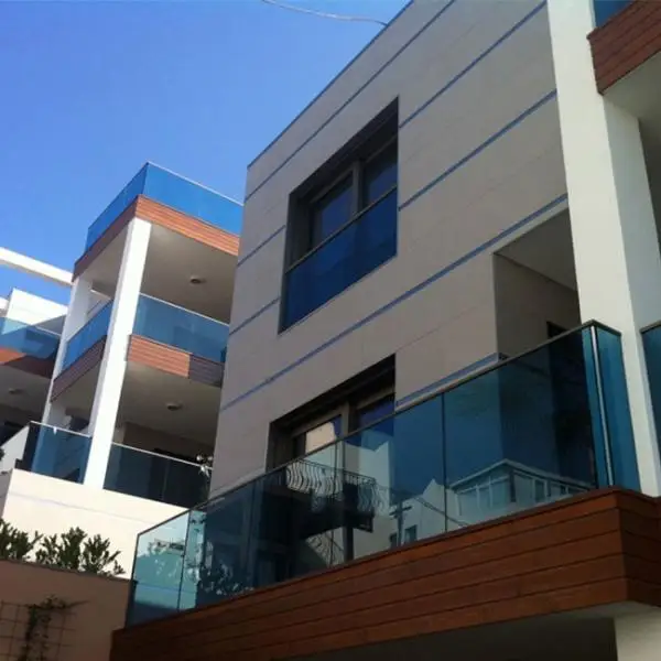 Elegant Modern Frosted Glass Balustrades Handrails Stainless Steel Railing for Stair Balcony/Terrace Design DIY Installation