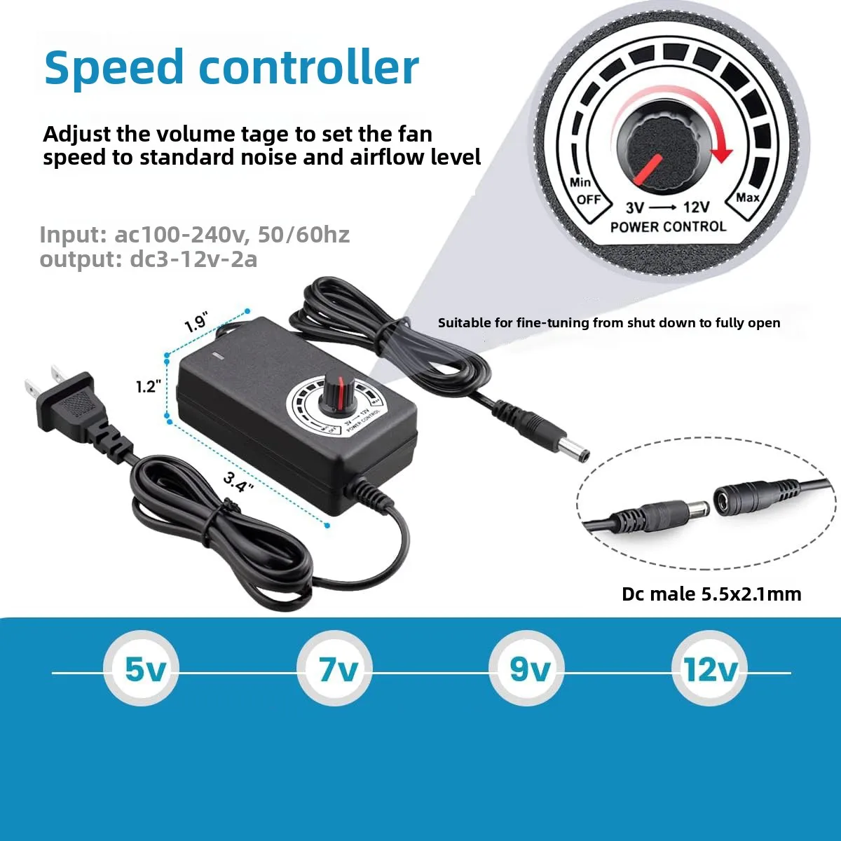 Electric Blower, 9733, 12v, 2.94A, Centrifugal - detail 6