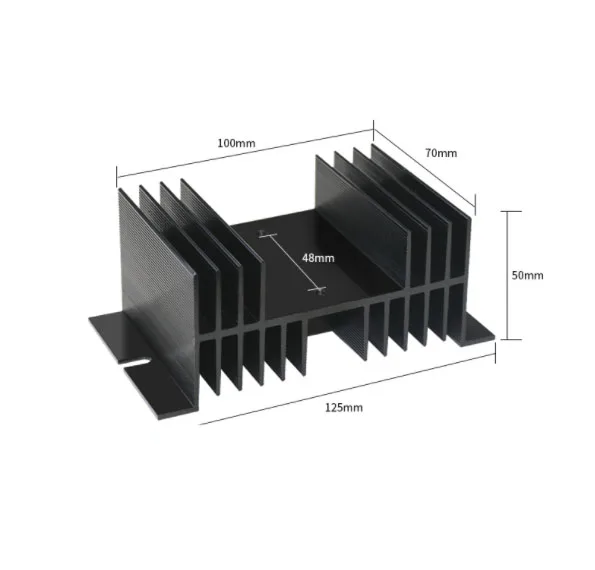 Алюминиевый радиатор в Серверном компьютере для процессора квадратный твердотельных реле низкопрофильный с оболочкой