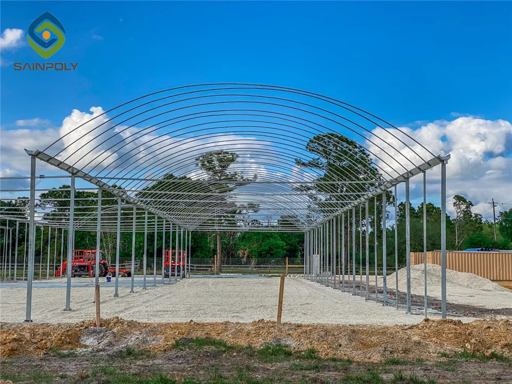 In Stock Large Greenhouse for Agricultural Tomato Hydroponics Turnkey Projects Made of Steel Poly with PC Sheet Cover for Sale