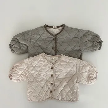 Baby clothes autumn and winter baby boys and girls light loose casual short cotton-padded baby warm coat