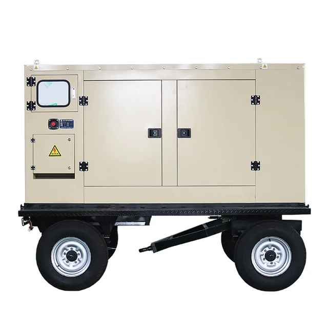 Panda 10kW 12kW 15kW 12kVA 15kVA 20kVA silent diesel generator with four wheel generators power generator