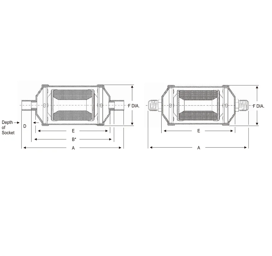 1.9 SFK Series Refrigeration Parts Molecular Sieve Liquid Line Filter Drier High Quality Drying Refrigerant Filter Drier Price