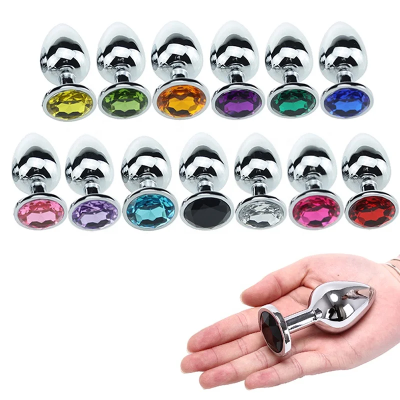 Anal Factory Wholesale Sexy Toys Anal Plug 3 Pieces Metal Butt Plug Diamond  Anal Toys for Men
