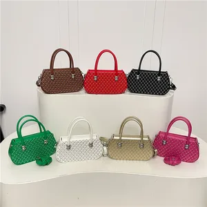 2026 New Macaron Colored Women's High-end Shoulder Bag, Hand-held Box Bag, Rivet Crossbody Bag