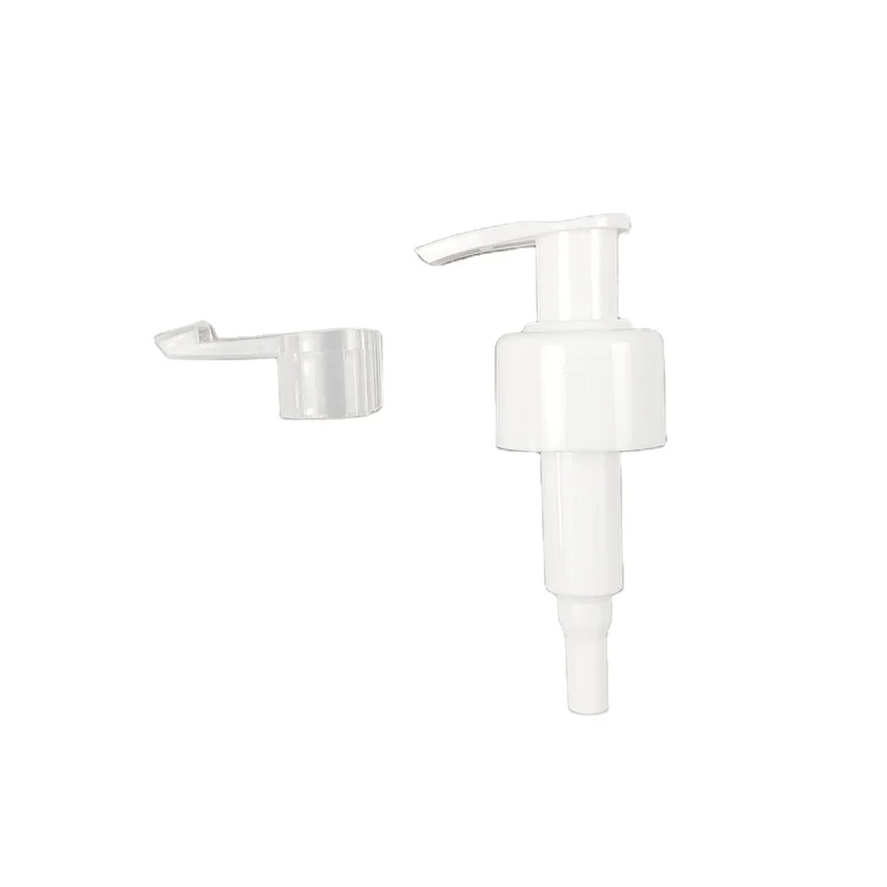 New Design 24mm 28mm Plastic Lotion Pump with Left-right Lock Twist Lotion Pump with Nozzle Clip