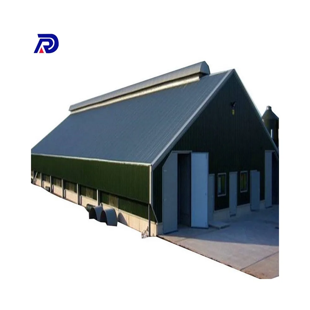 Steel Structure Trusses Chicken House Prefab Poultry Farming With